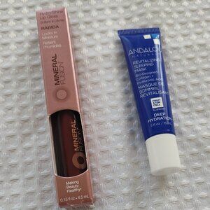 Mineral Fusion, Lip Gloss, Andalou Naturals, Sleeping, Skincare Bundle